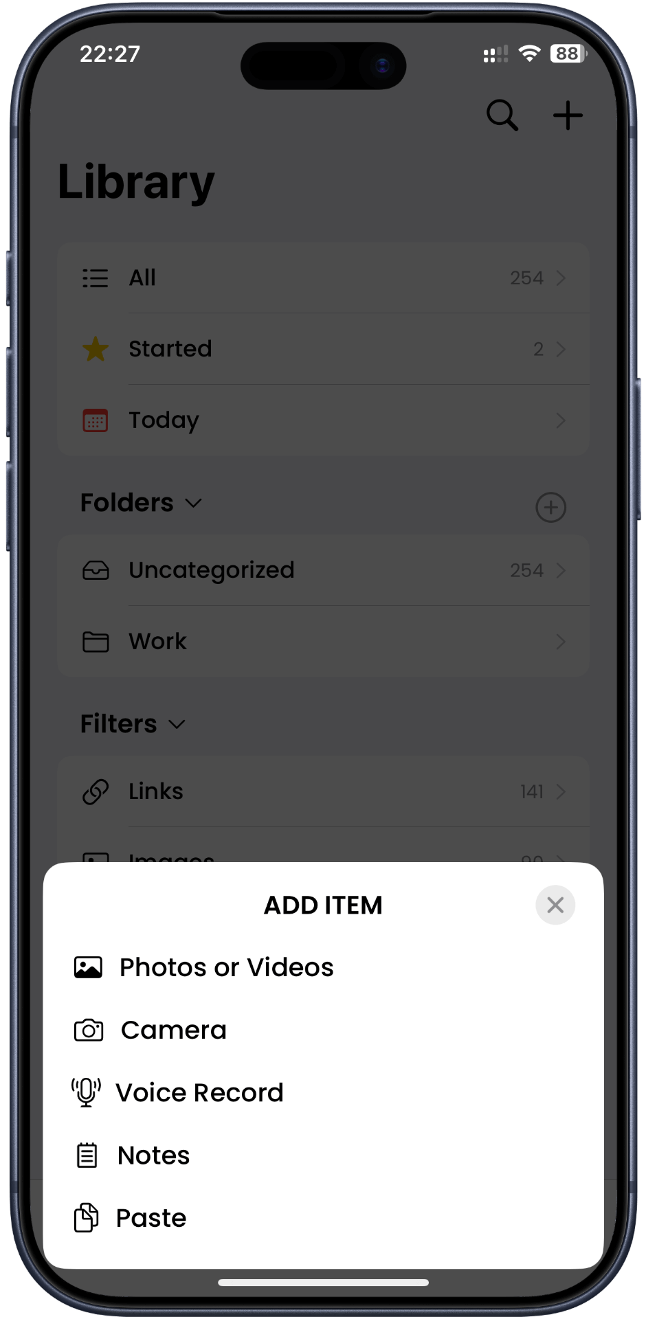 CollectAll 滑动设置截图